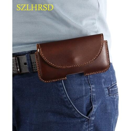 SZLHRSD AllCall S1 Mix 2 A1 Alpha Atom Bro Madrid Rio S Handmade Case Genuine Leather Holster Belt Clip Phone Cover Waist Bag