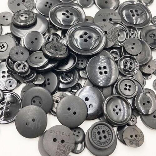Black mix size 50 Gram DIY Making Hand Knitting dolls clothing Buttons Resin Promotions Mixed Sewing Scrapbook PH223