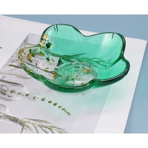 DIY Flower Bowl Plate Silicone Mold for Resin Art Home Decor Mold Fluid Art Epoxy Resin Molds Resin Mold Silicone Tray
