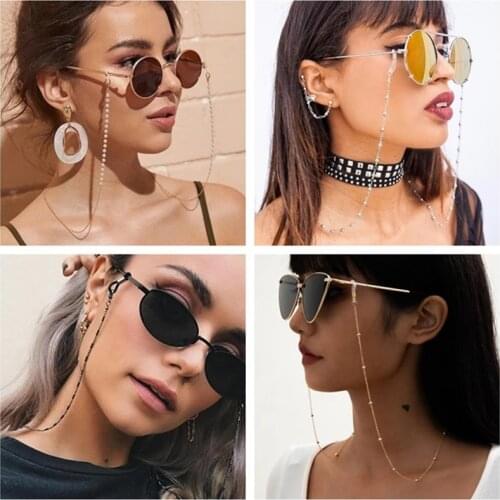 Steampunk Iron Balls Chain Long Necklace/Glasses Fashion Neck Strap Metal Glasses Chain Women Jewelry Decoration Accessories