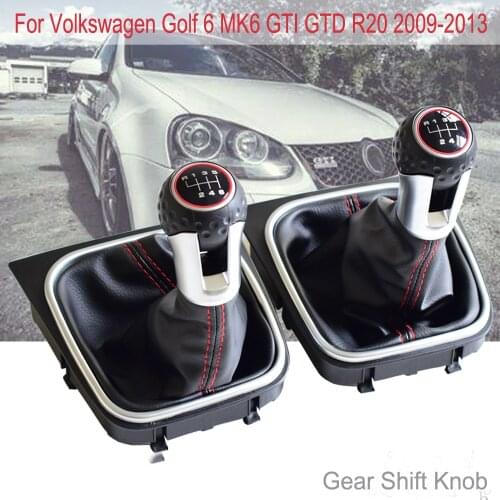 For Volkswagen VW Golf 6 A6 VI MK6 GTI GTD R20 2009-2013 Car Styling 5 Speed 6 Gear Shift Knobs MT Shifter Lever Head Handball