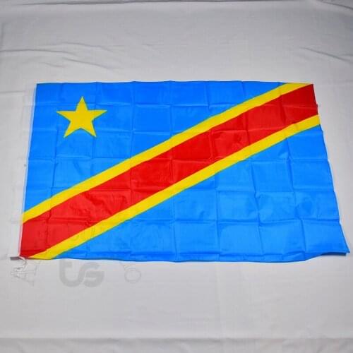 Dr Congo Democratic Republic of the Congo flag Banner 3x5 Foot 90*150cm Hanging National flag Home Decoration flag