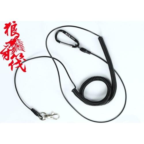 Hot Fishing Retention Rope Key Lanyard Fishing Missed Rope Key Chain Elastic Coil Stretch Wire spring rope Lockable Key Cord