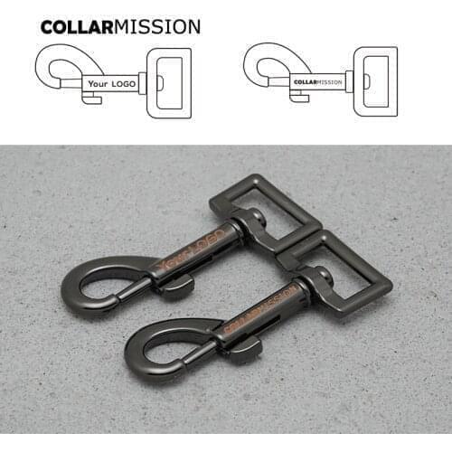 Engraving 20mm high-quality metal non-welding hook buckle for pet dog collar dog leash webbing bag accessories gun black PK20QH