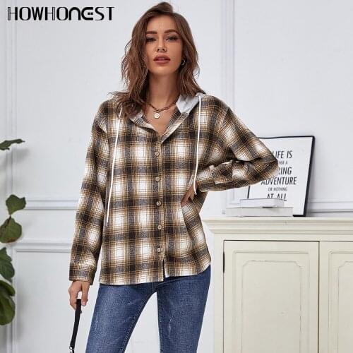 HOWHONEST Women's Plaid Shirts
