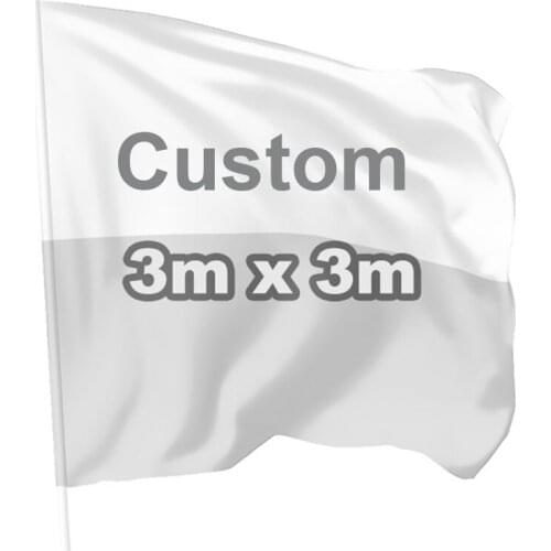 Custom 3mx3m Banner Flag 300x300cm 100D Polyester All Logos Vivid Color Decoration Promotion Home Holiday Sport Double Stitched