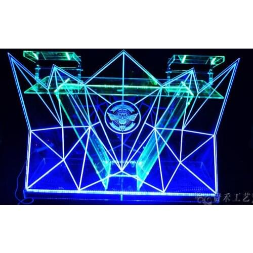 Commercial Furniture General Use and Acrylic Material PE Led Cocktail Bar table /Led illuminated furnit