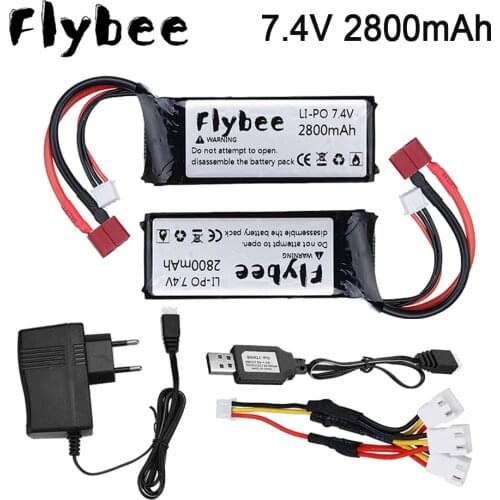 7.4v Lipo battery for RC toys cars RC drones RC boats 2S 7.4v 2800maH 25C Li-Po Batterry or RC aircraft Quodcopter Spare Parts