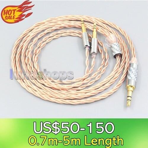 LN007172 Silver Plated OCC Shielding Coaxial Earphone Cable For Abyss Diana Acoustic Research AR-H1 Advanced Alpha GT-R Zenith