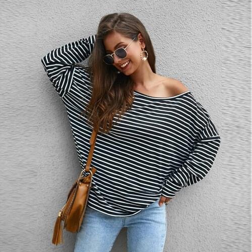 Женские полосатые футболки MOARCHO China At AliExpress