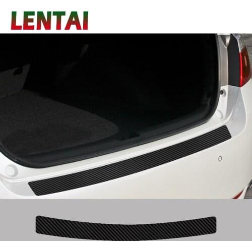 LENTAI Trunk Carbon Fiber Strip Anti-Kicked Scratch Protection Stickers For Honda Civic 2017 Skoda Octavia a7 a5 Mazda 3 6 CX-5