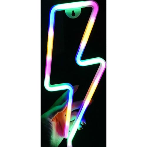 New Lightning Shaped Night Lamp LED Household Festival Creative Hanging Ornaments USB Battery Case Dual Purpose 4.5V Night Light