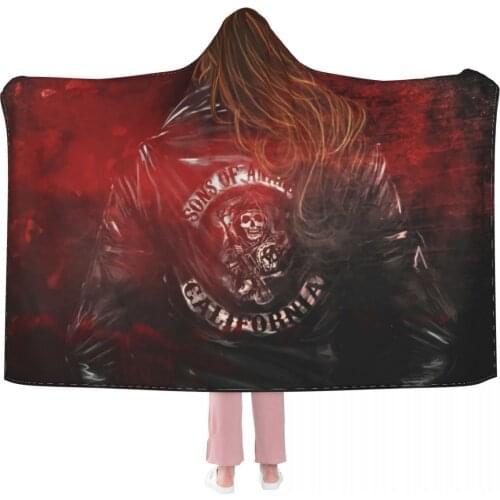 Cosplay Sons Of Anarchy Blankets Lovely Plush Soft Cloak Cartoon Cloak Coral Fleece Air Blankets Birthday Valentine Gifts