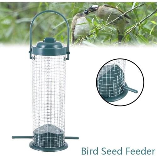 Pet Bird Feeder Feed Station Hanging Garden Plastic Birds Food Seed Nut Dispenser Feeders Outdoor Tree Garden Decoration
