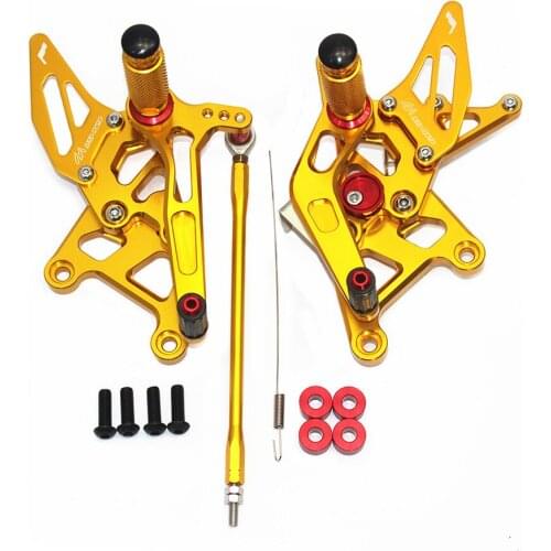 Full CNC aluminum Motorcycle footrest footpeg pedal Rearset Rear Set For Honda CBR250R CB300R 2017 2018