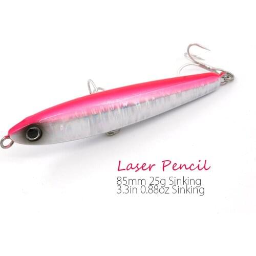 Fishing Wobbler Sinking Pencil Lure 85mm 25g New Stickbait Hard Lure For Freshwater Sea Fishing Pesca Isca Artificial Tackle