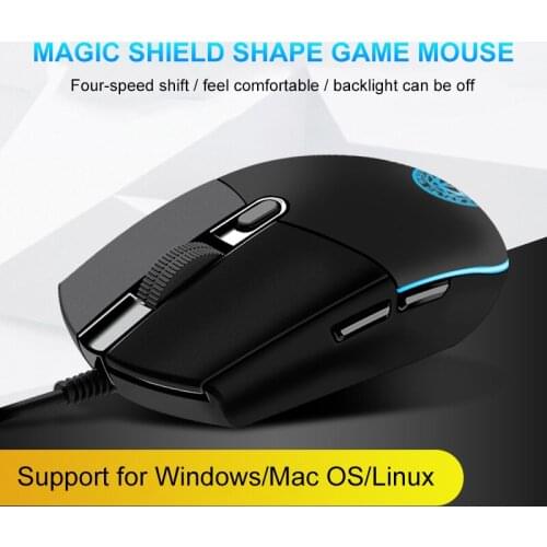 CHYI Wired Gaming Mouse Colorful LED Backlit Computer Mice 3200 DPI 6 Buttons USB Optical Mouse For Overwatch PC Laptop