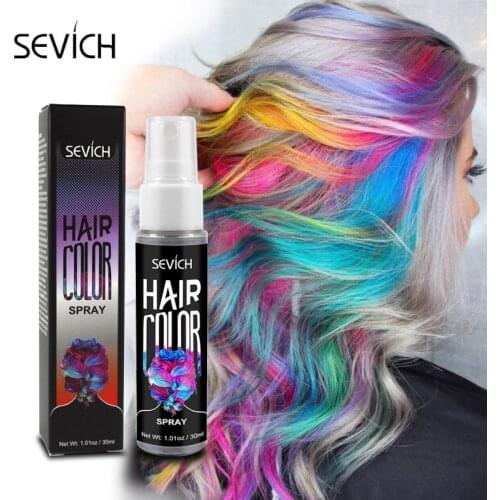 Sevich Hot One-off Hair Dye Spray 5 Colors DIY Hair Color Washable Temporary One-time Hair Color Styling Product Salon