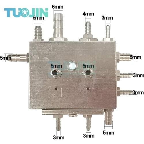 Dental Cabinet Integrated Air Water Chassis Valve Ccompositive Valve Copper Air Valve For Dentist Chair Dentist Clinic