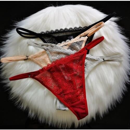 SP&CITY Sexy Lace Womens Underpants Hollow Out Transparent Panties Bandage Underwear Adjustable Lingerie Sex Low-Rise Thong