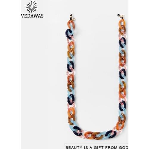 Vedawas New ZA Resin Glasses And Mask Chain for Women Trendy Eyewear Reading Sunglasses Hanging Neck Chain Lanyard Holders Strap
