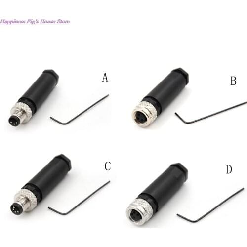 High Quality Guarantee M8 Waterproof Sensor Connector 3 4 Pin A Type Male&female Straight&angle Screw Threaded Plug Coupling