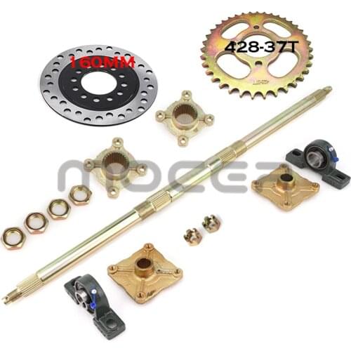 710MM 740MM Rear Axle Assembly with Carrier & Hubs 110cc 125cc 150cc Quad ATV Go karts Dune Buggy 4 hole 3 hole