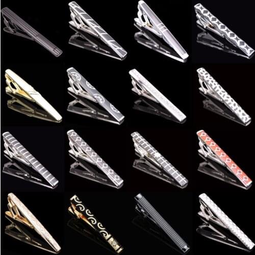 New high quality enamel tie clip flowers and plants pattern Plaid Design mens business wedding tie clip wholesale / retail