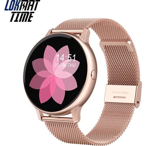 Lokmat Time Women Smart Watch Circle Full Round Display Smartwaches Men Sport Fitness Tracker for Android iOS Phone Dropshipping