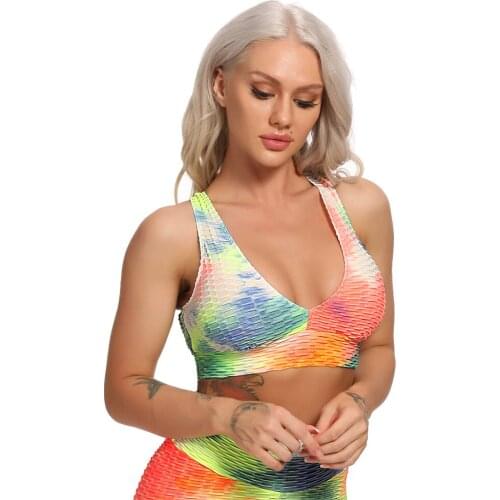 Fitness Women Yoga Top Sports Bra Sexy Deep V Yoga Bra Underwear Push Up Sports Tops Breathable Vest Gym Running Workout Wear