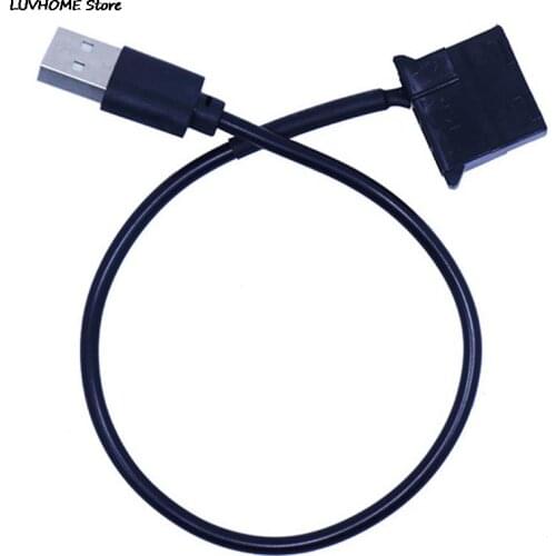 1pc 4Pin Female To 5V USB Male USB Adapter Cable USB To 4 Pin Molex Fan Power Cable Computer Case Adapter Cord