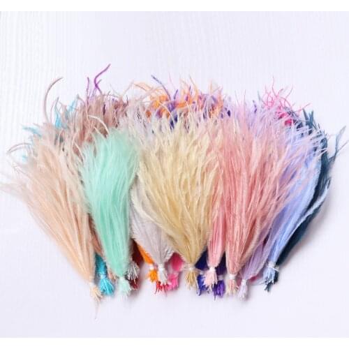 100pcs/lot Ostrich feathers tassel hair 10-15cm/15-18cm DIY Jewelry Earring Decoration Clothing Dress Accessory Ostrich Plumes