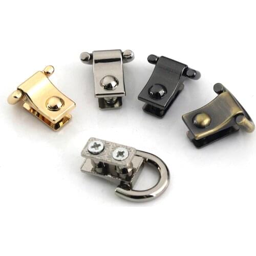 2pcs Metal Bag Side Edge Hang Buckle Clip Buckle With D Rings for DIY Leather Craft Bag Strap Belt Handle Shoulder Accessories