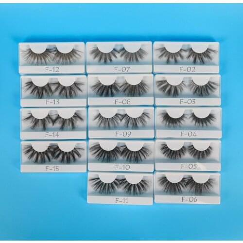 20/50/100Pairs Wholesale 25mm Lashes 3D Faux Mink Eyelashes Handmade Reusable Natural False Lashes Makeup