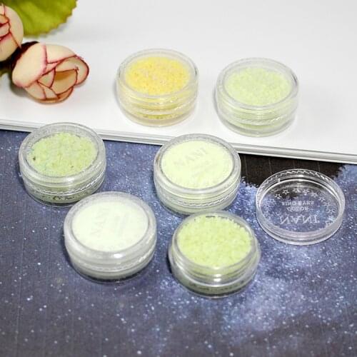 6Boxes Luminous Particle Glow Pigment Bright Glow Sand Blue Fluorescent Glow In The Dark Sand Toy For DIY Wishing Bottle Jewelry