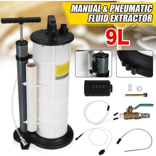 9L/7L Portable Oil Fluid Extractor Pump Manual/Pneumatic Car Truck Boat Oil Transfer Tank Vacuum Fuel Suction Changer Remover