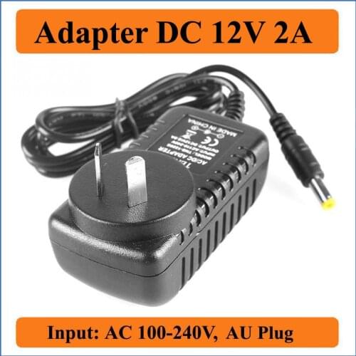 12V 2A AU Plug AC DC Adapter AC100-240V Converter to DC 12V charger power Supply For Leds Light Strip, CCTV Camera