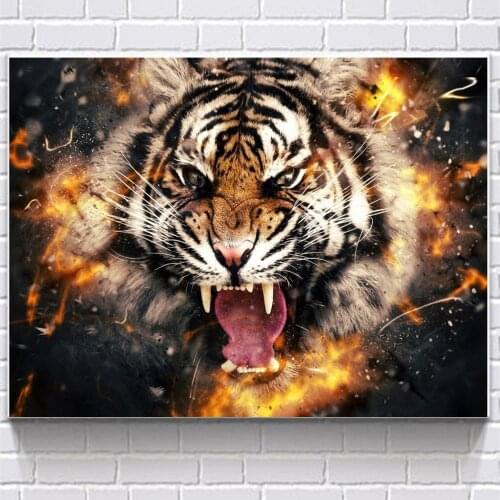 5d diamond painting tiger rhinestone painting DIY diamond cross stitch animal part diamond embroidery home decoration