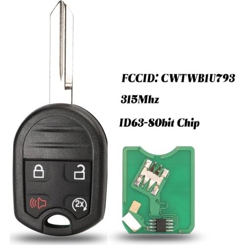 Jingyuqin Car Remote Key Fit for Ford EDGE ESCAPE EXPEDITION EXPLORER FLEX FUSION MUSTAN TAURUS 4 Buttons For Mazda Tribute