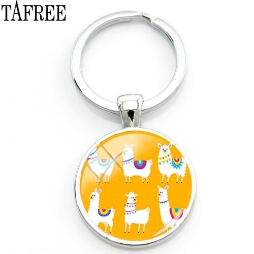 TAFREE Classic Hola Cofe Alpaca Key Chains Cute Animal Pets Sheep Anime Keychain Cactus Jewelry For Lovers Anniversary NT152