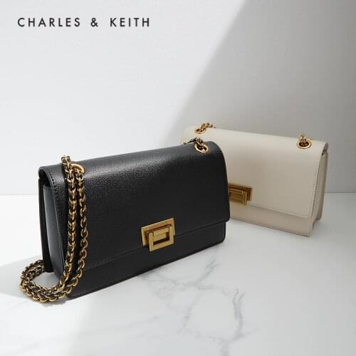 CHARLES&KEITH New Arrival for Summer 2021 CK2-20840317-8 Ladies Chain One Shoulder Crossbody Underarm Bag