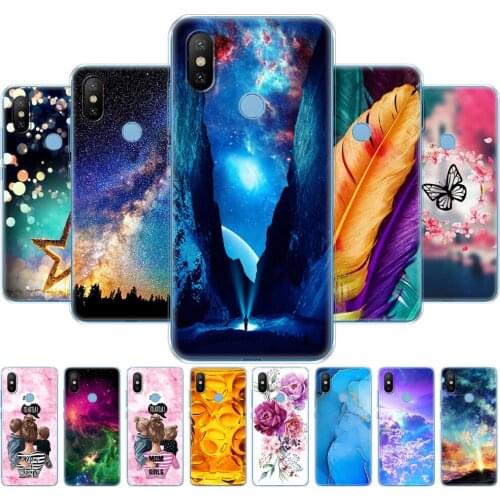 For xiaomi Mix 2S case cover for xiaomi Mi Mix2S back soft silicon TPU cover protective printing coque Starry sky