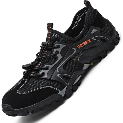 Summer Mesh Men Casual Shoes Water Sneakers Men Outdoor Hiking Shoes Walking Trainers Breathable Slip on Mens Loafers MAGCLOVER