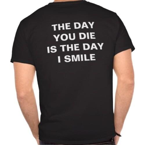 Porzingis Unisex Fashion T-shirt With Inscription The Day I Smile O-neck Casual Cotton Tees
