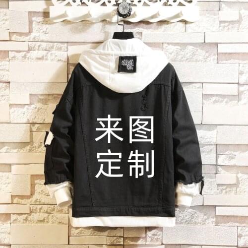 Custom Made Pattern Anime Men Hoodies Sweatshirt Casual Jeans Coat Top Jackets Mens Clothing Customized Coats Clothes Overcoat