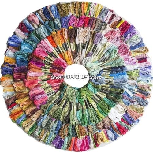 447 Mix Colors Anchor Similar Cross Stitch Cotton Embroidery Thread Floss Sewing Skeins Craft Hogard Kit DIY Sewing Tools