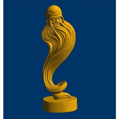 New 3D models CNC relief in STL file format Long beard god of longevity 10