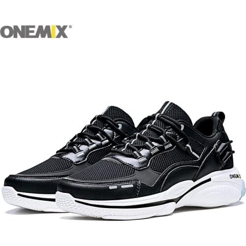 ONEMIX Unisex Running Shoes Lightweight Outdoor marathon Sneakers Breathable Classic Trainers Reflective Damping Sports Shoes