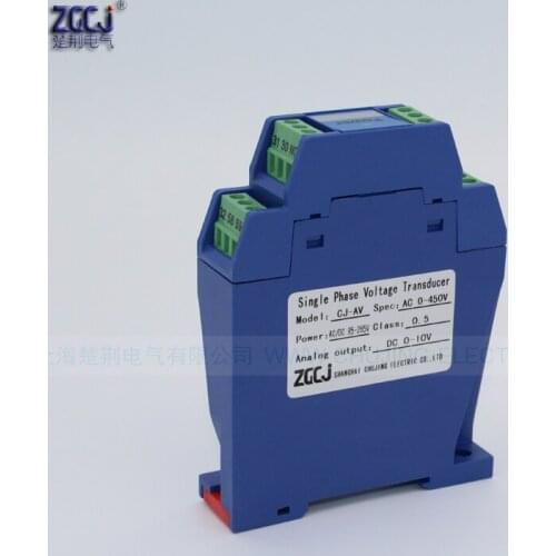 New type mini AC voltage transmitter 4-20mA DC, 0-20mA,0-5V,0-10V transmitter input AC 100V,150V,200V ,0-450V volt transmitter