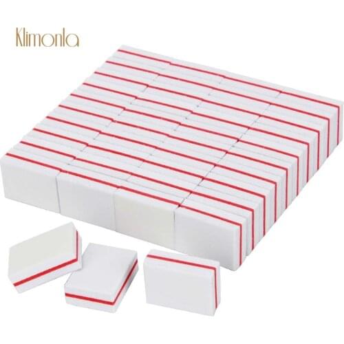 50Pcs/Lot Mini White Square Nail File 100/180 Grit Sanding Buffer Block Nail Art Care lime a ongle Manicure Nails Accessories